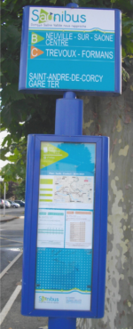 Poteaux d'arrêt Saônibus